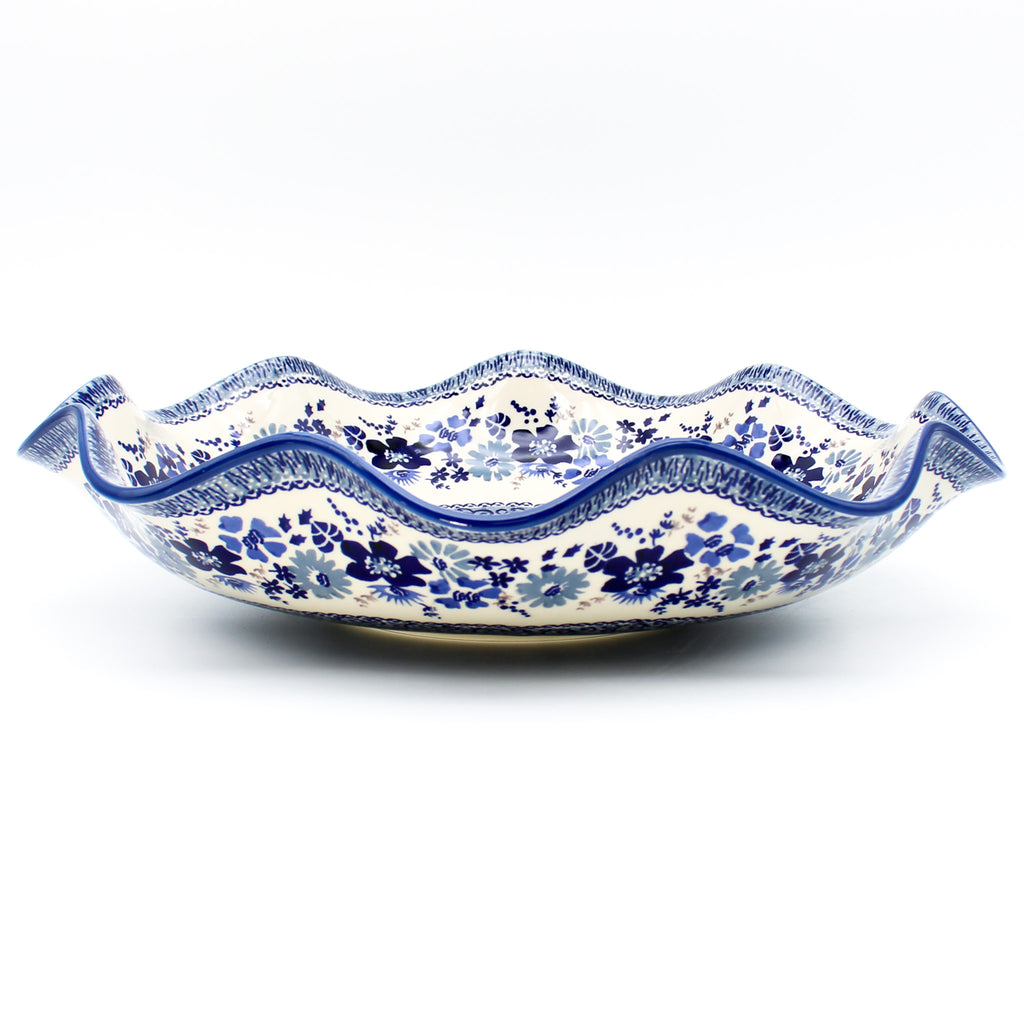Fluted Pasta Bowl in Stunning Blue
