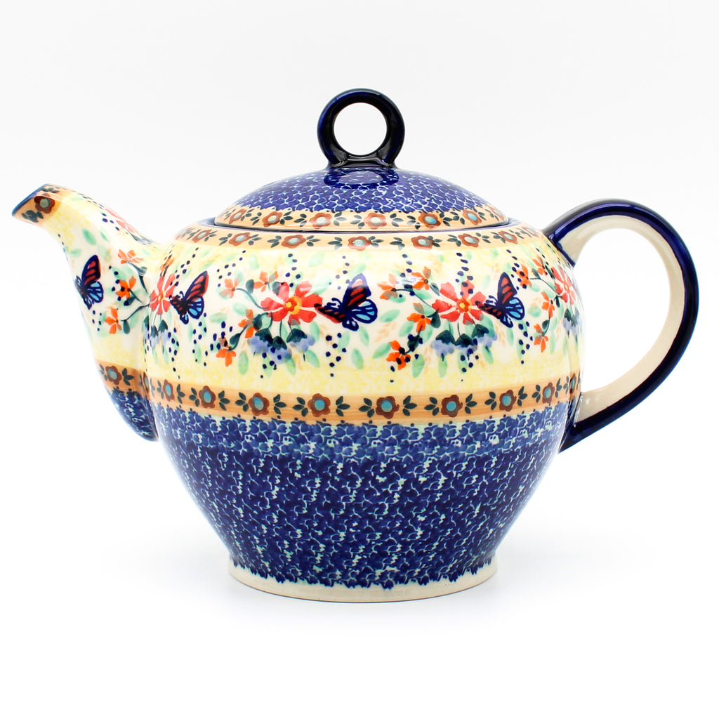 Victorian Teapot 1.75 qt in Butterfly Meadow