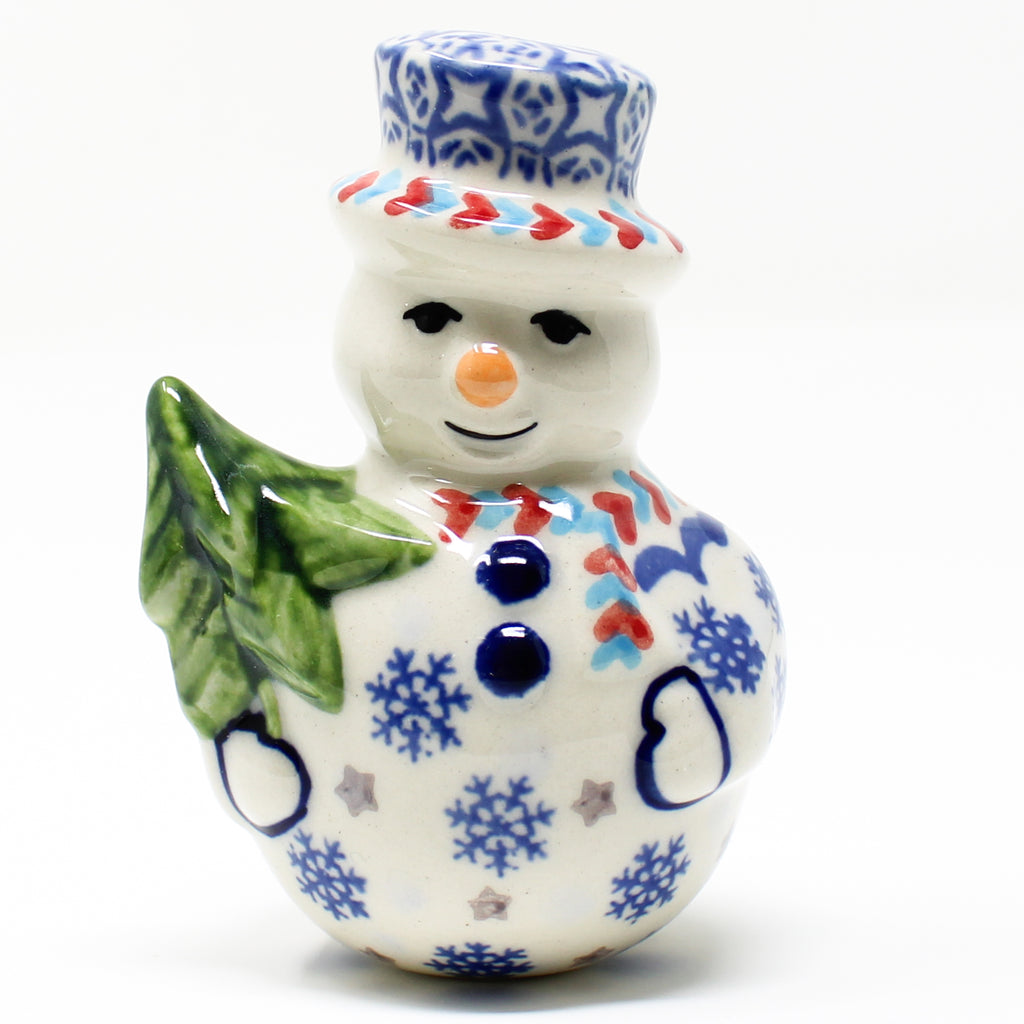 Snowman New-Ornament in Falling Snow