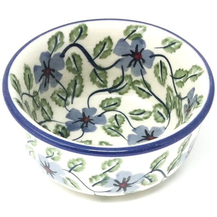 Tiny Round Bowl 4 oz in Blue Clematis