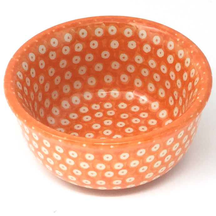 Tiny Round Bowl 4 oz in Orange Elegance