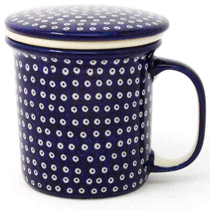 Straight Cup w/Infuser & Cover 12 oz in Blue Elegance
