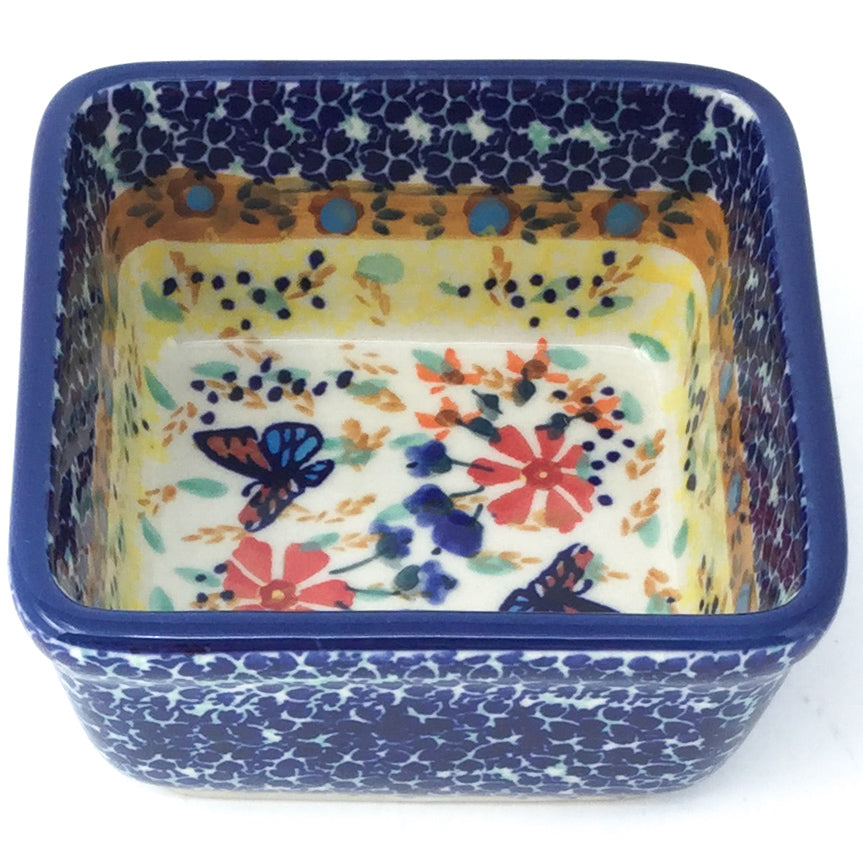 Tiny Sq. Bowl 8 oz in Butterfly Meadow