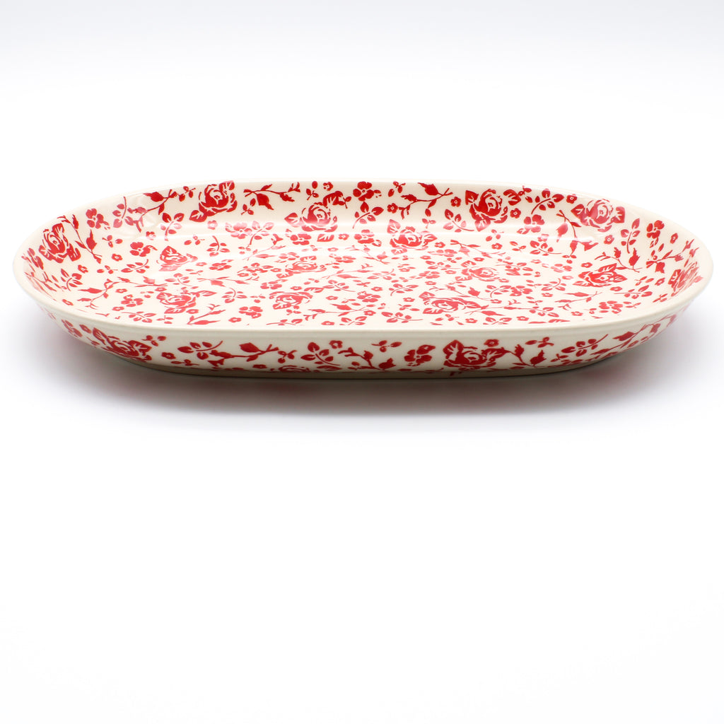 Md Oval Platter in Antique Red