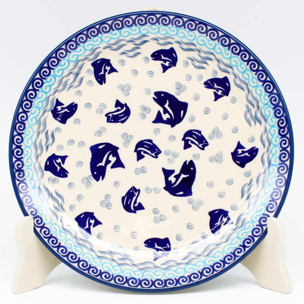 Luncheon Plate in Blue Fish