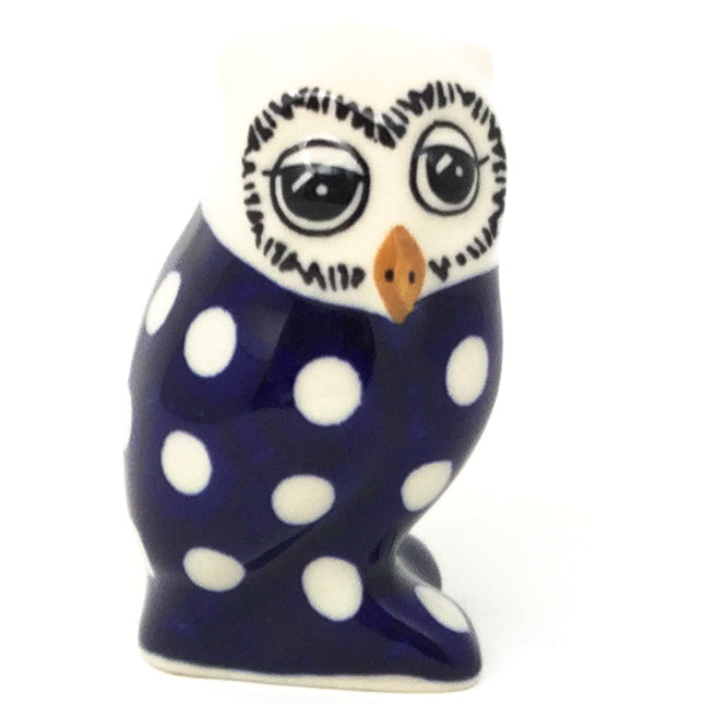 Owl-Miniature in White Polka-Dot