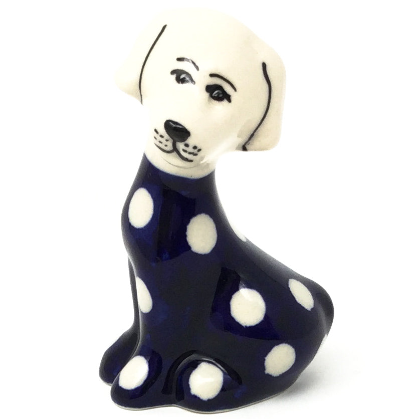 Sm Dog-Miniature in White Polka-Dot