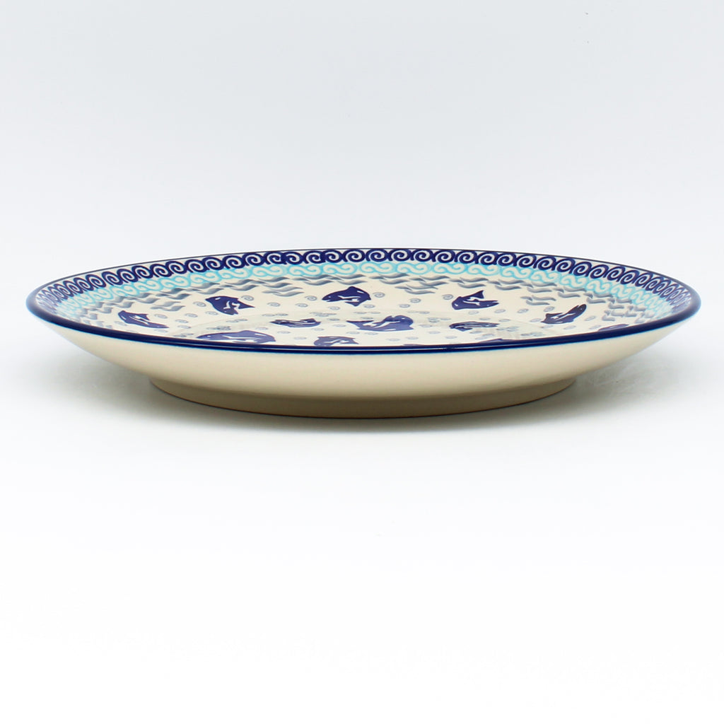 Dinner Plate 10" in Blue Fish