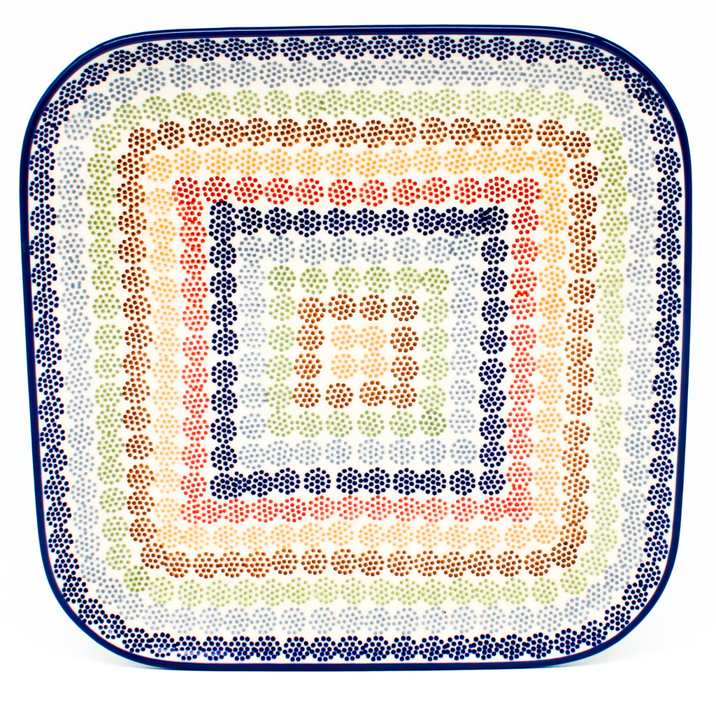 Square Sushi Platter 11" in Modern Dots