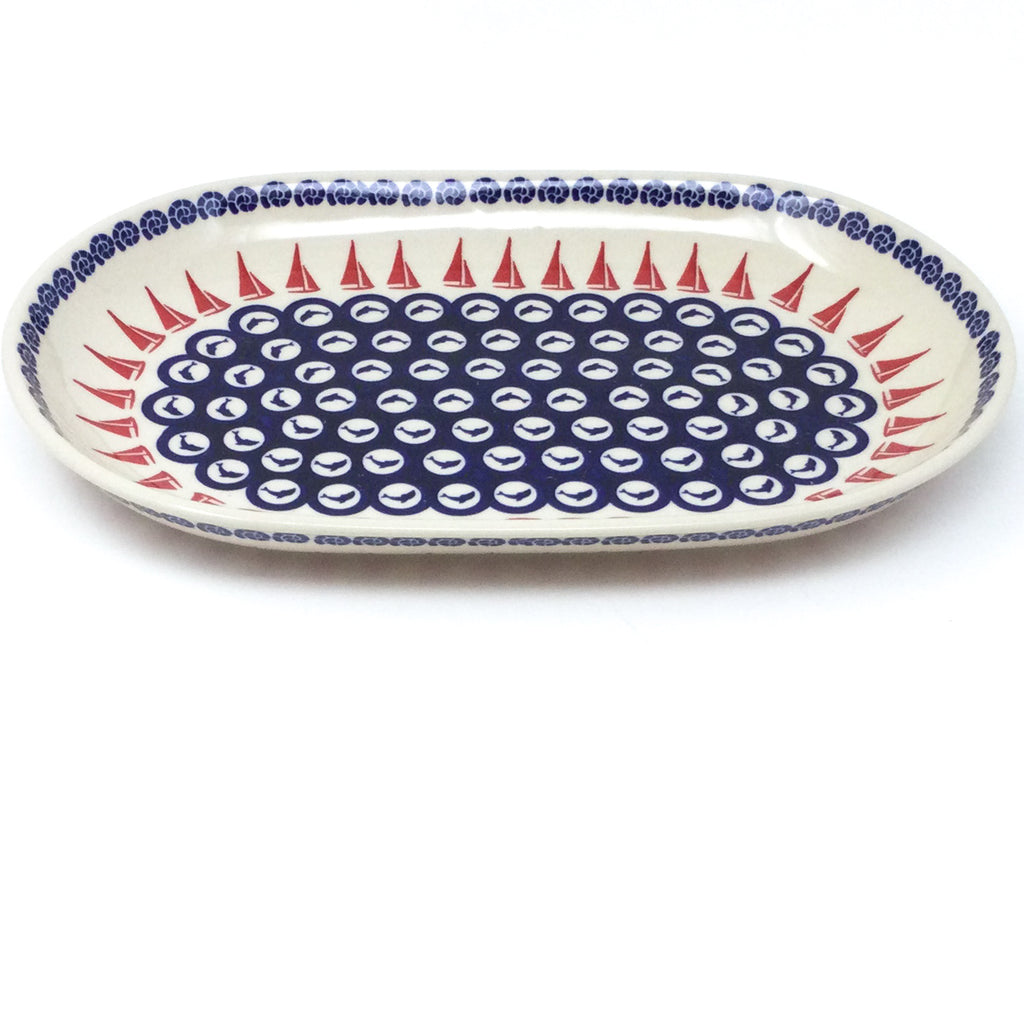 Md Oval Platter in Red Sail