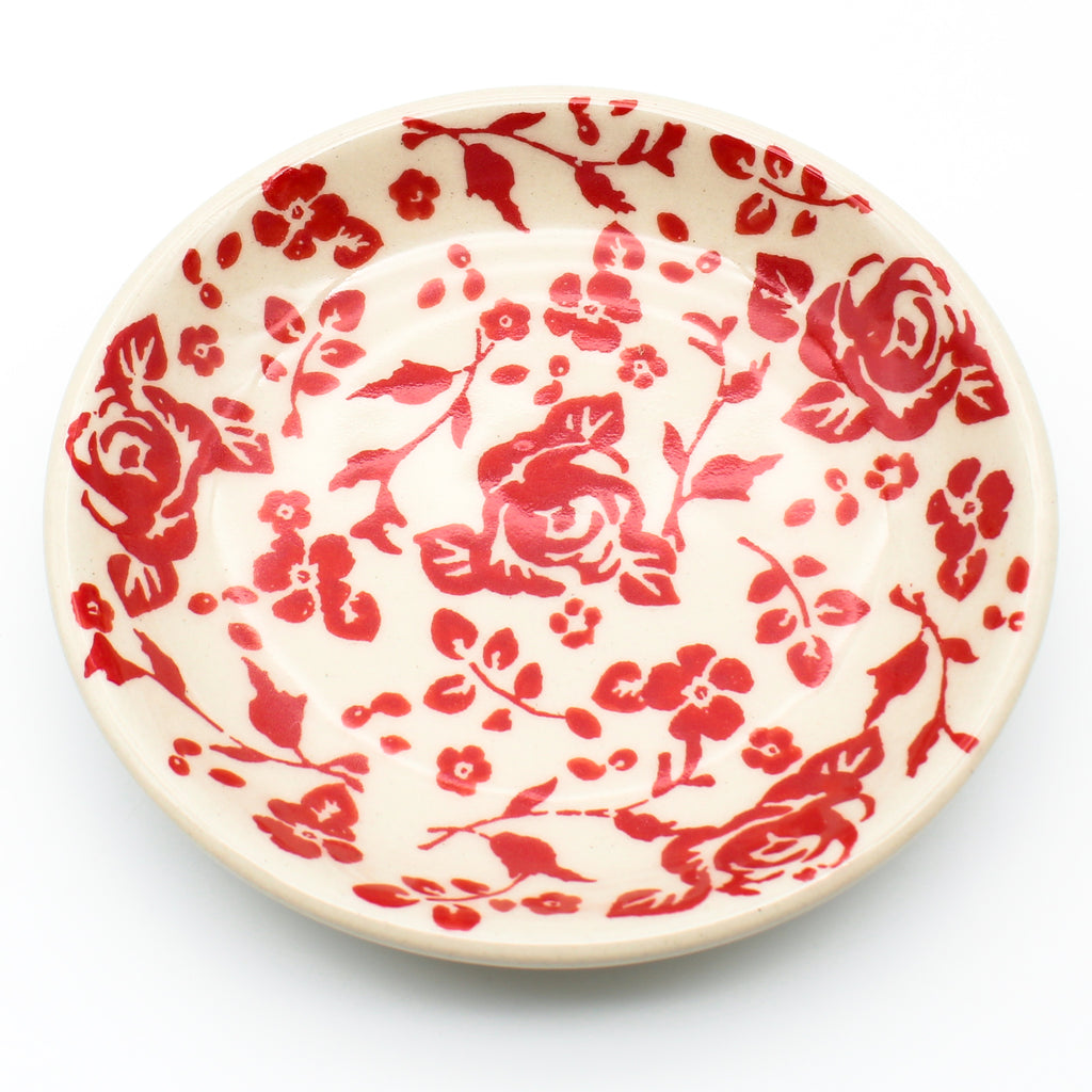 Teabag Plate in Antique Red