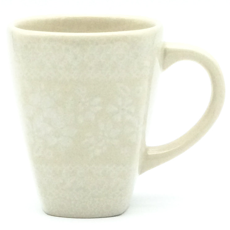 Square Cup 12 oz in White on White