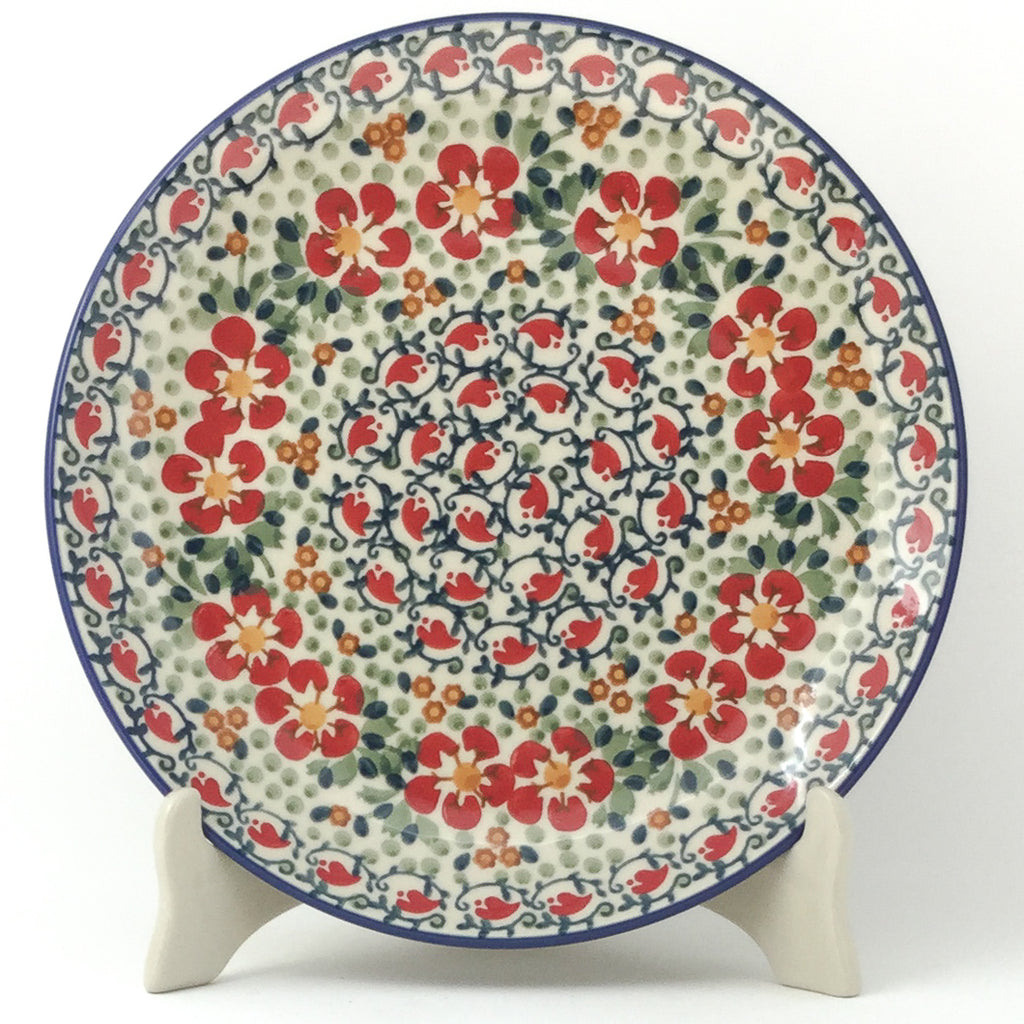 Dinner Plate 10" in Red Poppies