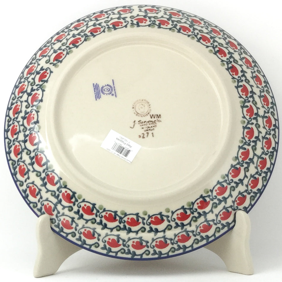Dinner Plate 10" in Red Poppies