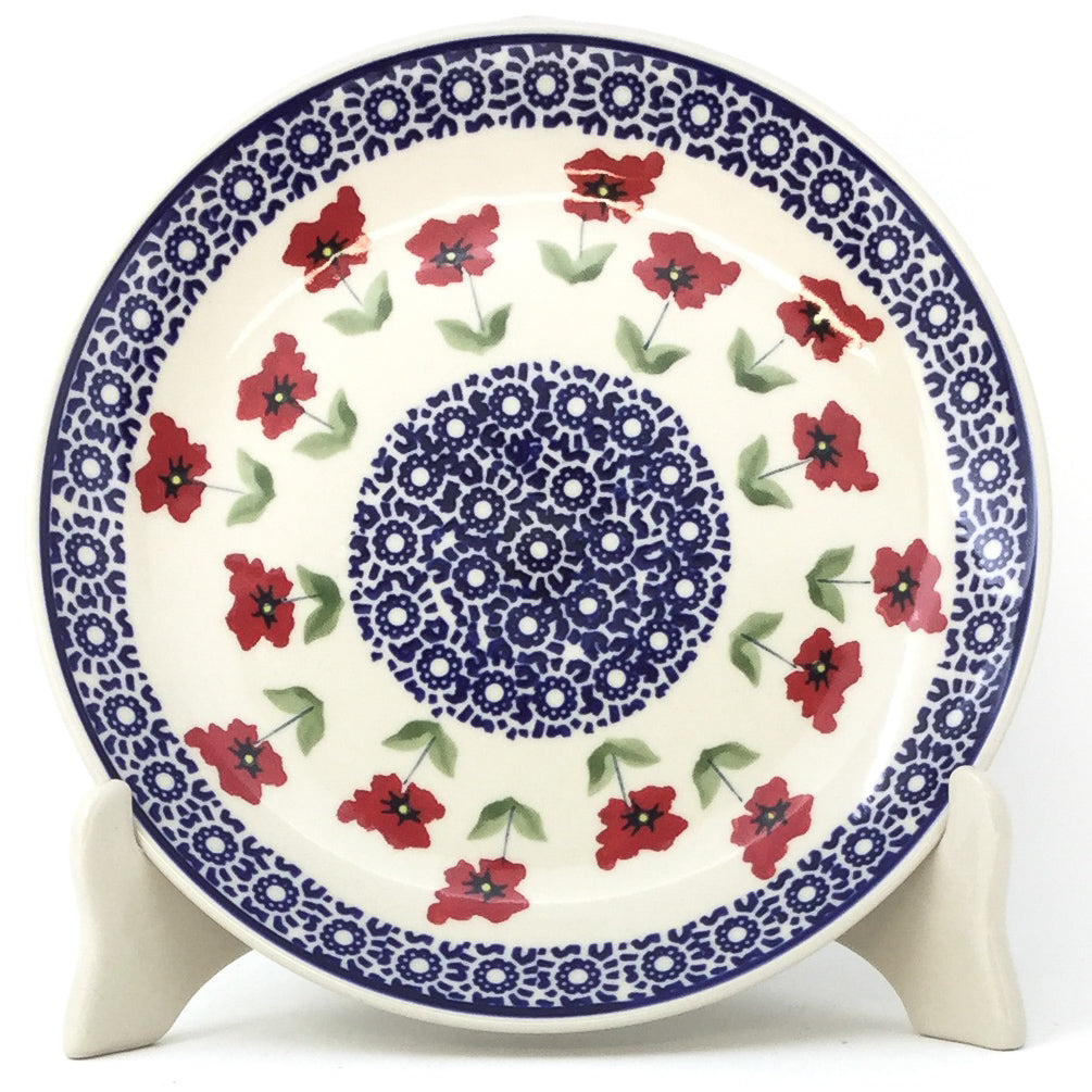 Luncheon Plate in Red Daisy