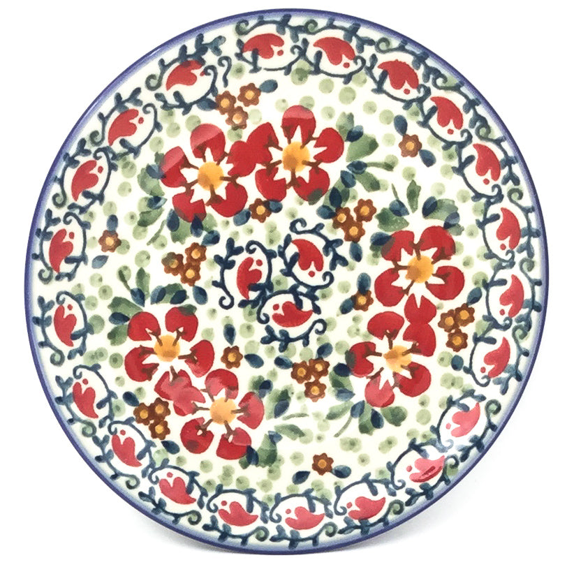 Bread & Butter Plate in Red Poppies
