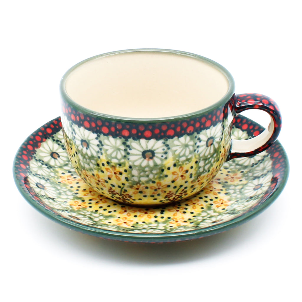 Cappuccino Cup w/Saucer 6.5 oz in Cottage Decor