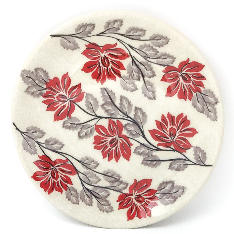 Bread & Butter Plate in Red & Gray