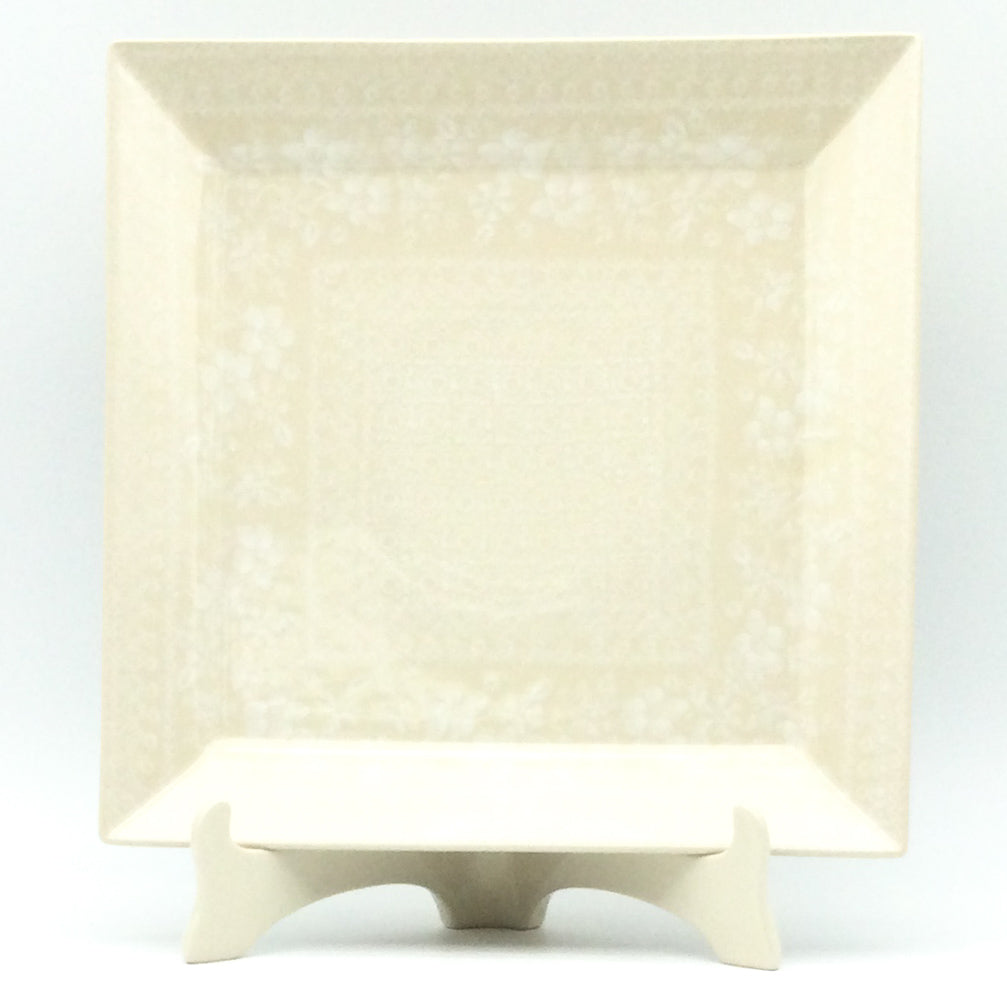Square Platter in White on White