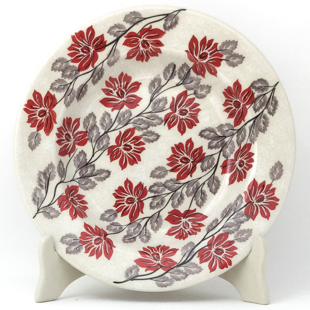 Soup Plate in Red & Gray