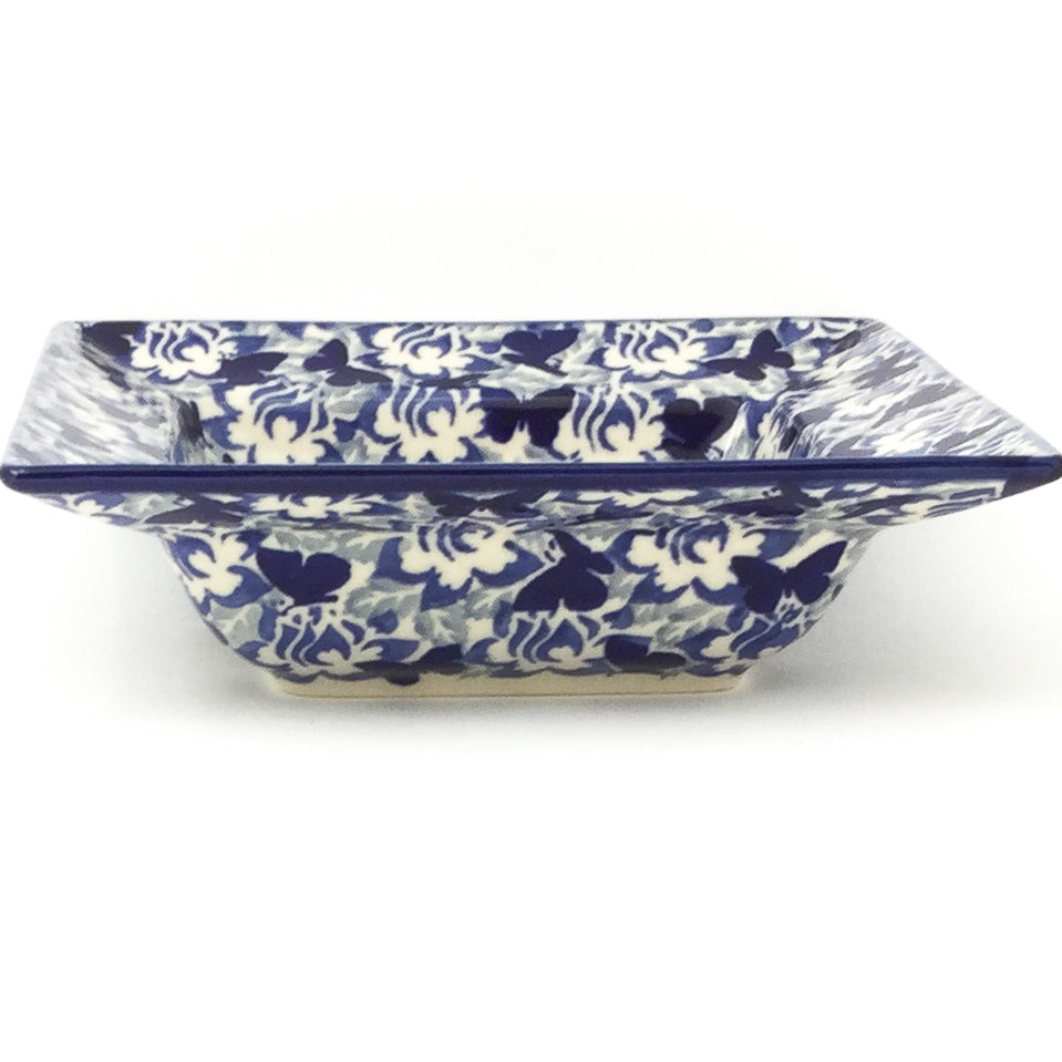 Square Soup Plate in Blue Butterfly
