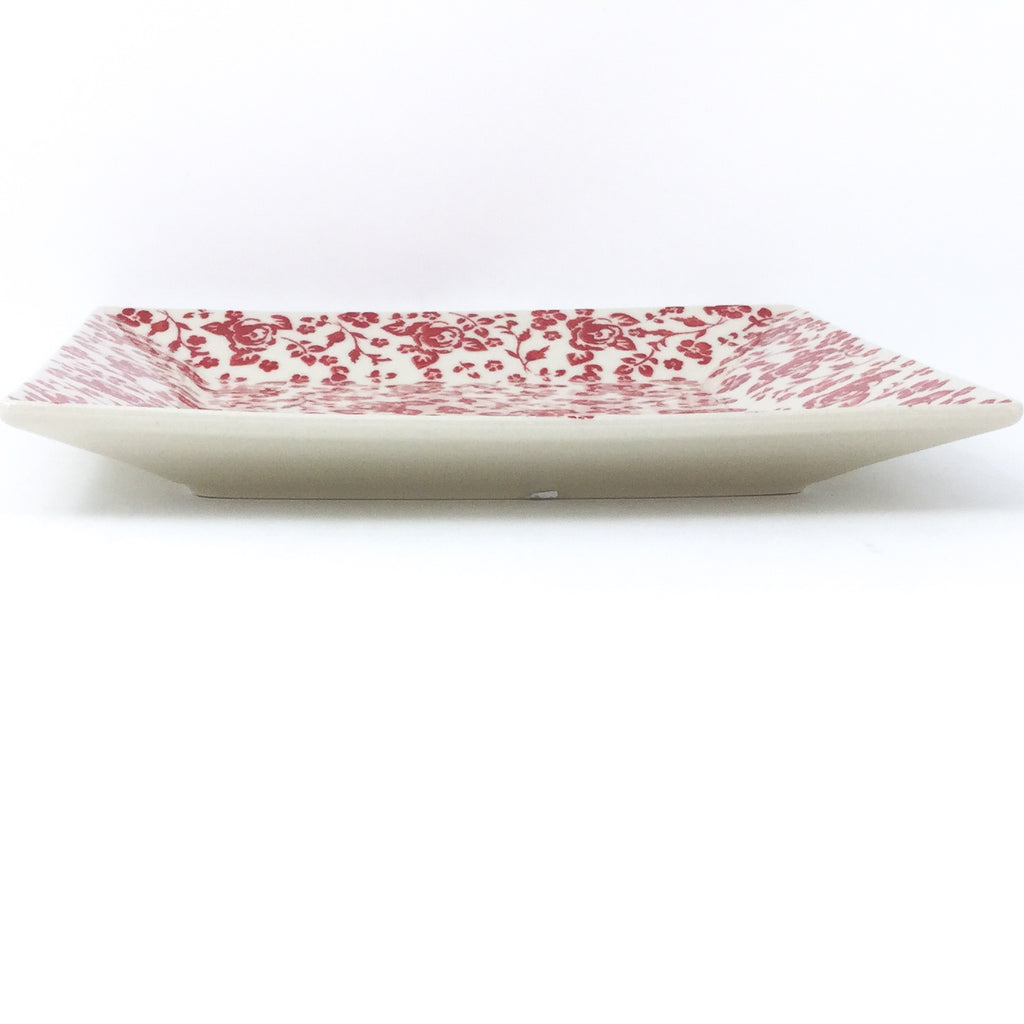 Square Dinner Plate in Antique Red