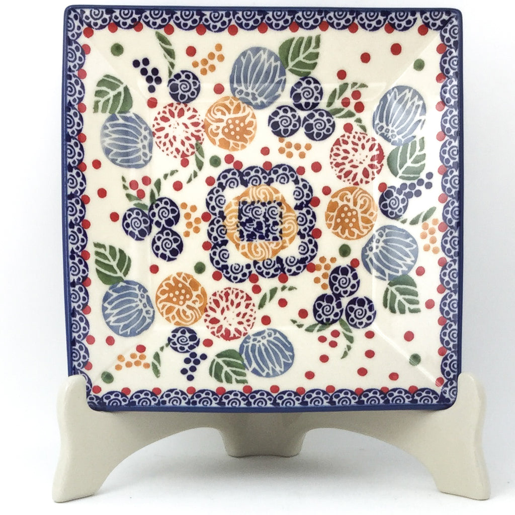 Square Luncheon Plate in Modern Berries