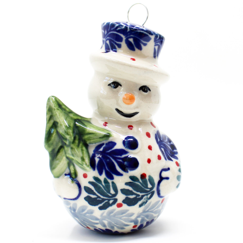 Snowman New-Ornament in Spruce Garland