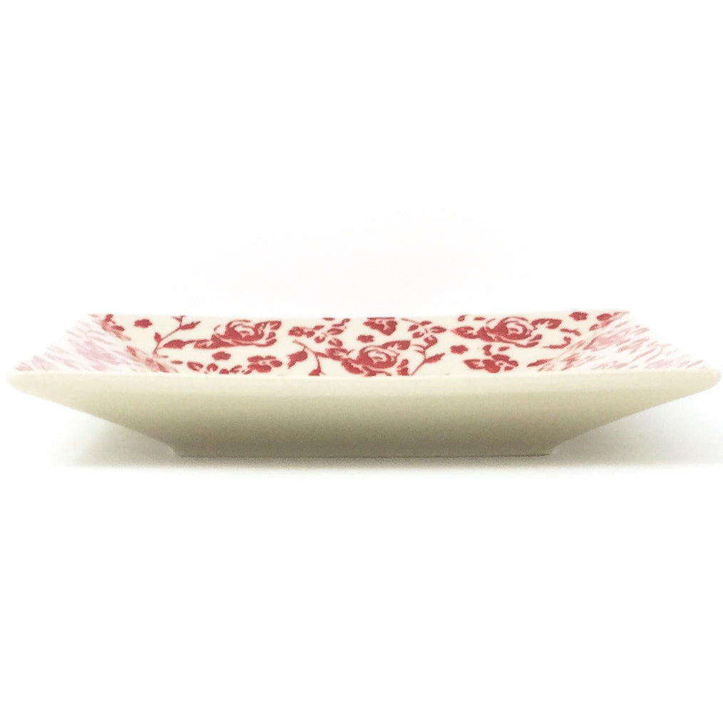 Square Luncheon Plate in Antique Red