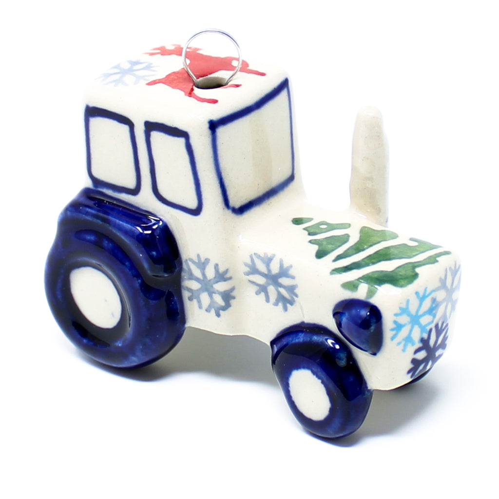 Tractor-Ornament in Winter Reindeer