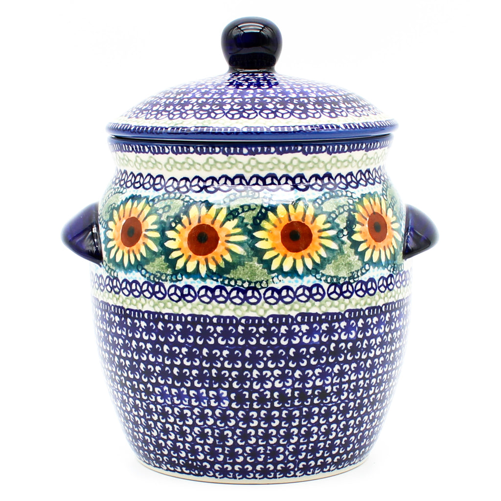 Sm Canister w/Handles in Sunflowers