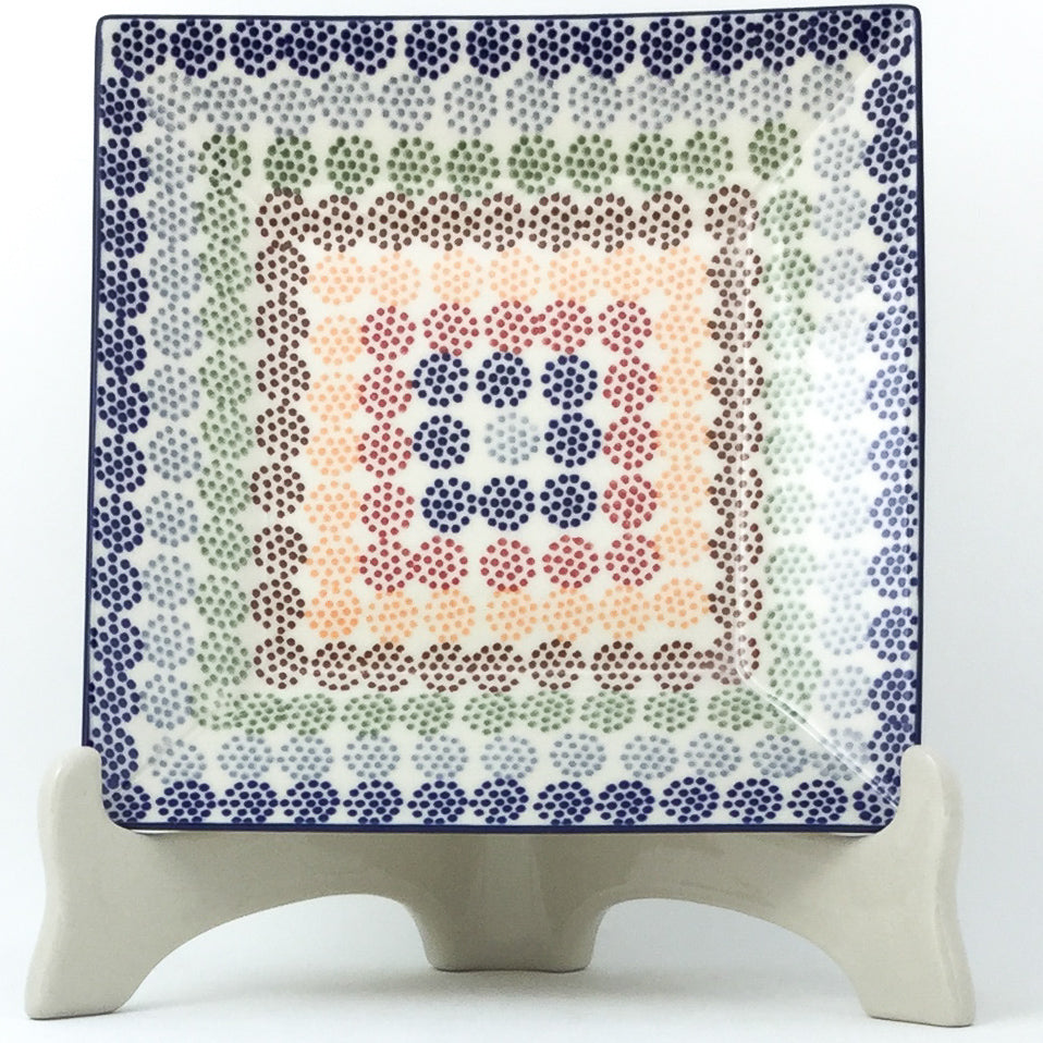 Square Luncheon Plate in Modern Dots