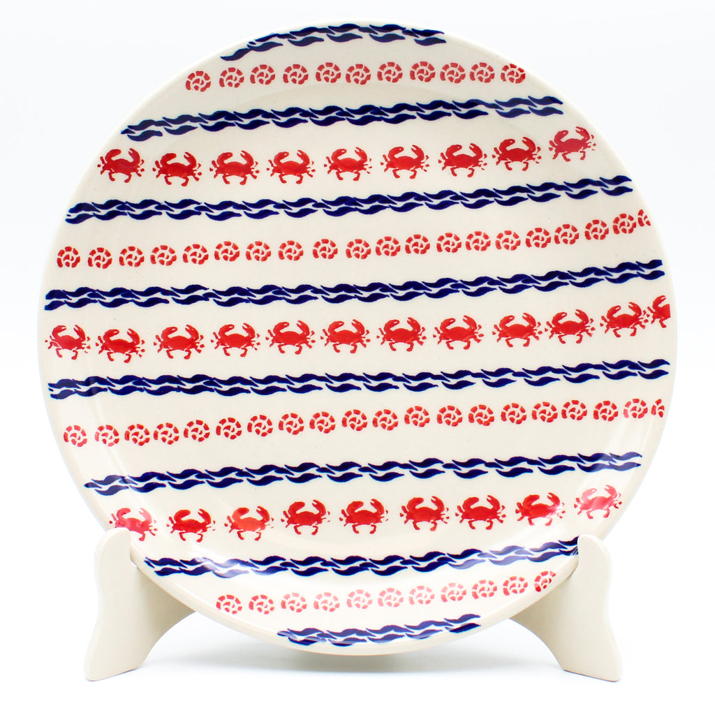 Dinner Plate 10" in Red Crab