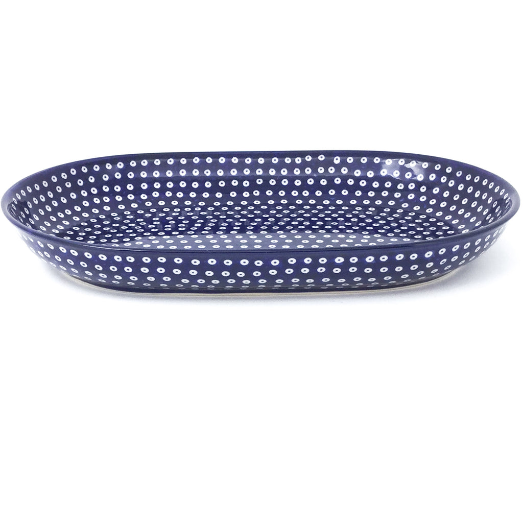 Sm Oval Platter in Blue Elegance