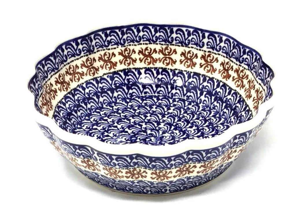 Polish Pottery Scalloped Bowl 41 oz 1117