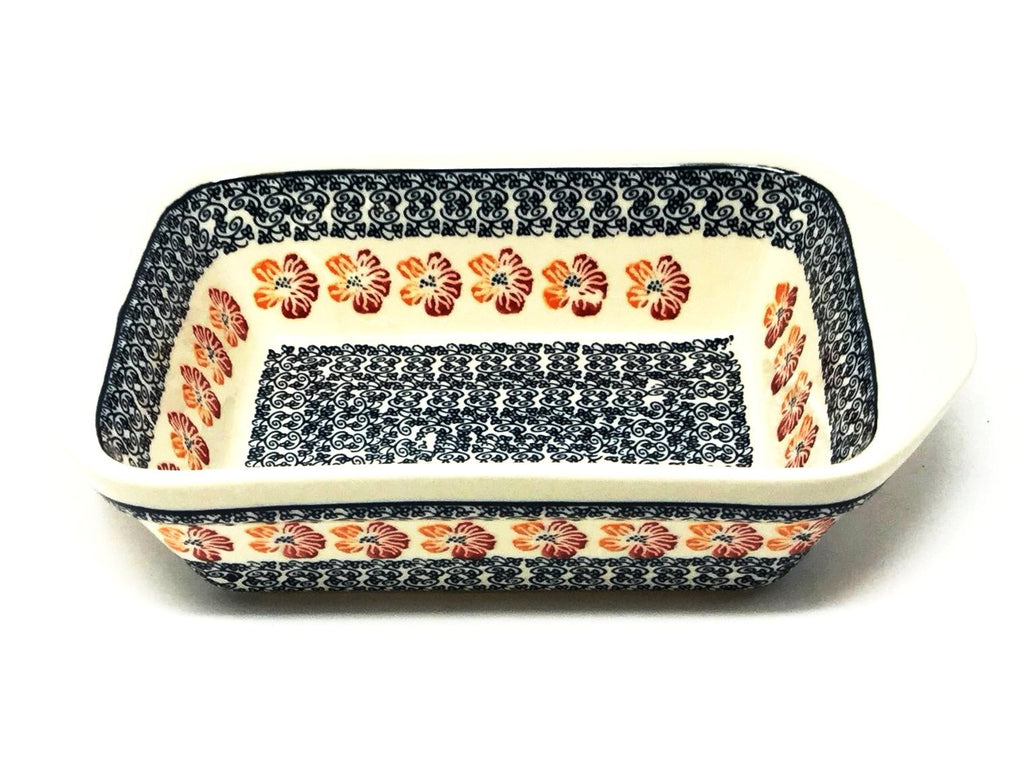 Polish Pottery Sm Rectangular Baker w/Lip 955