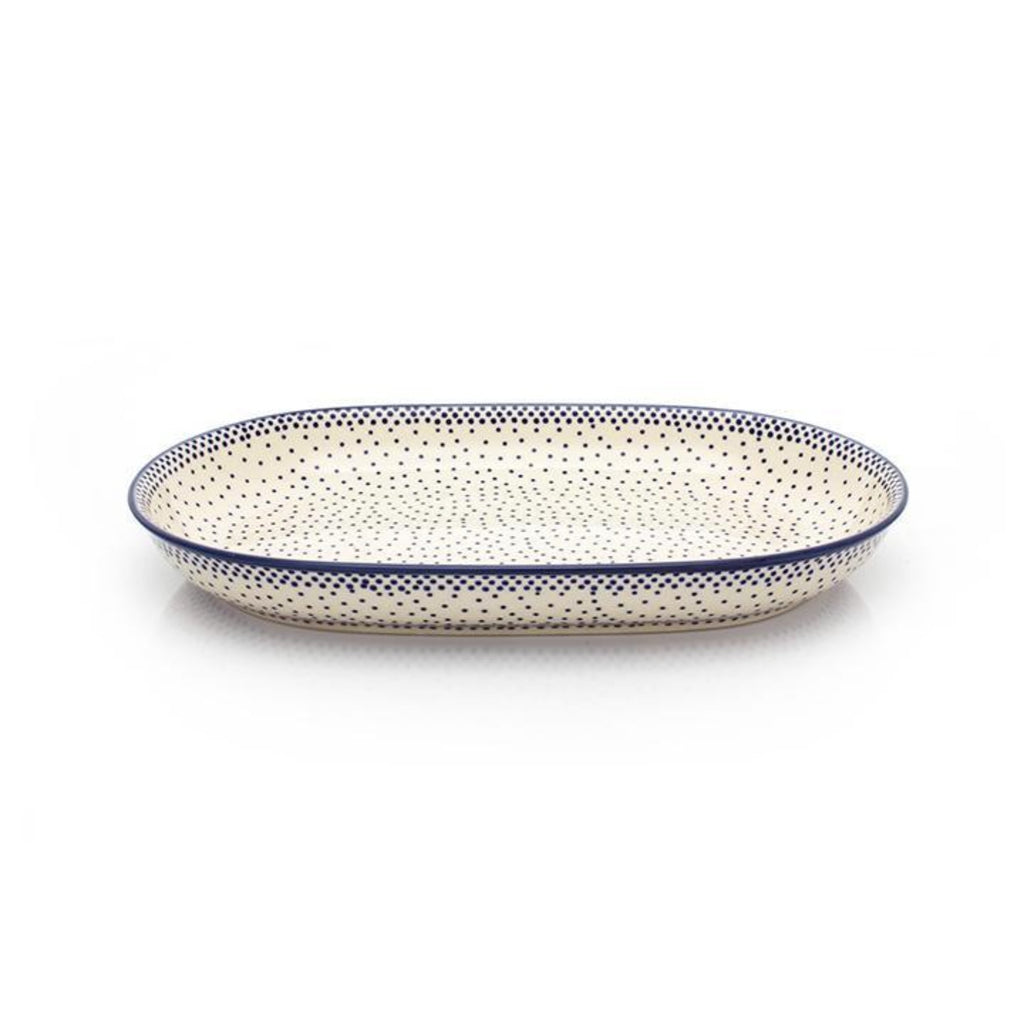 Polish Pottery Sm Oval Platter in Simple Elegance Simple Elegance
