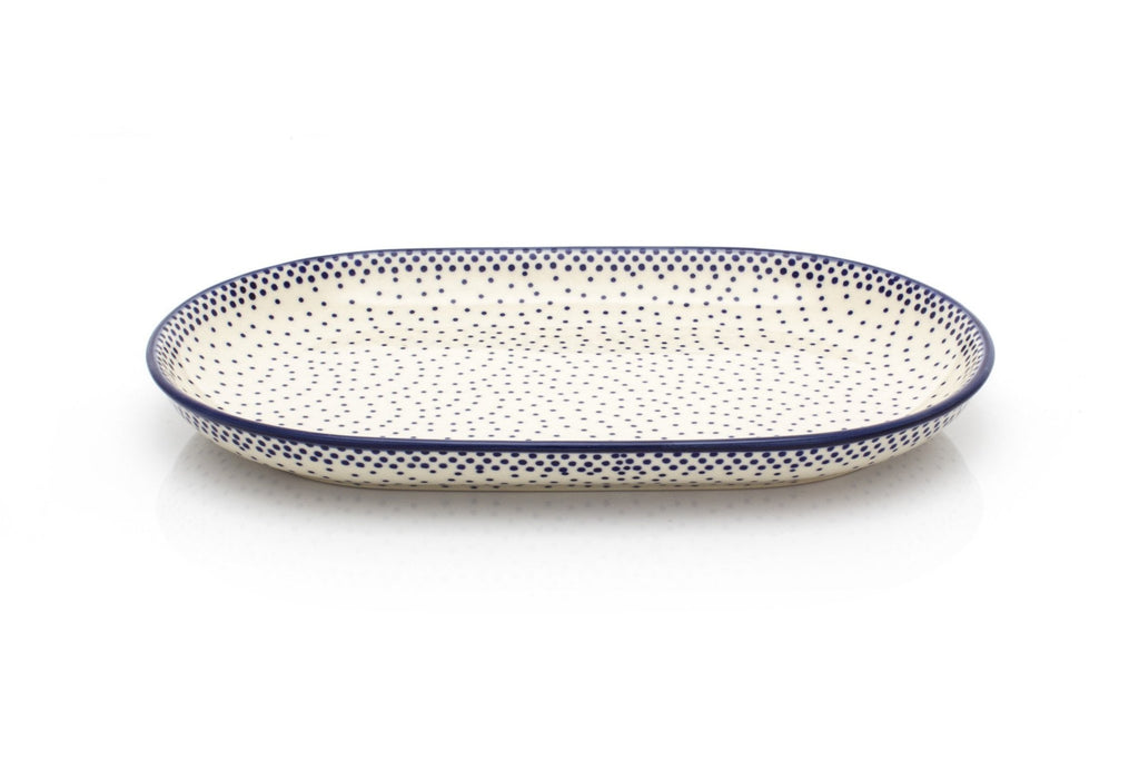 Polish Pottery Tiny Oval Platter in Simple Elegance Simple Elegance